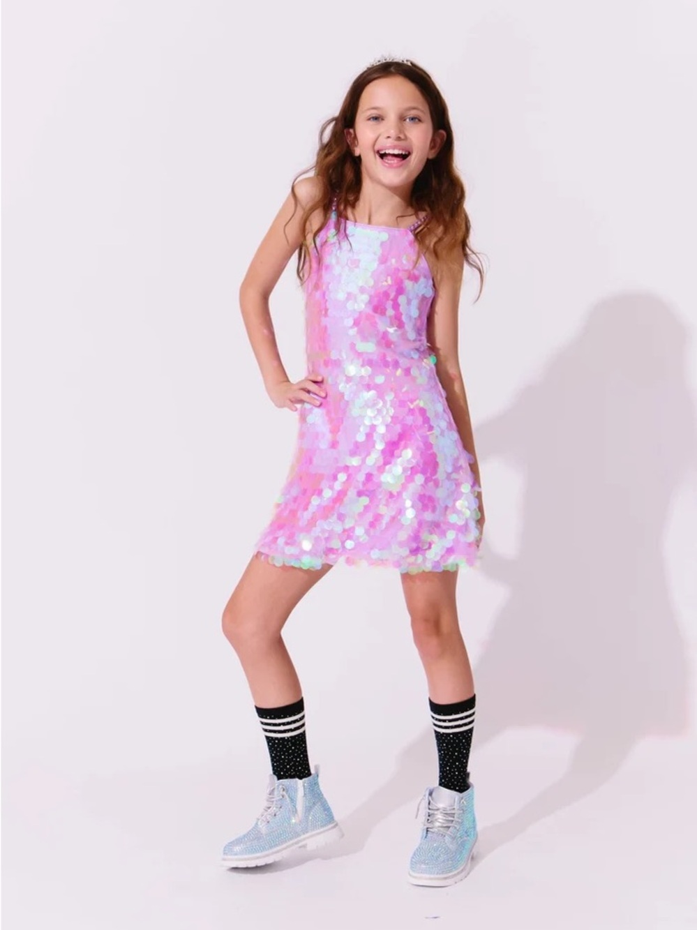 Girls' MAGIC PAILLETTE DRESS - Sequin Dress - Shimmer Party Costume
